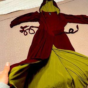 ❤️💚 Oblong Box Shop Hooded Wrap Dress 💚❤️